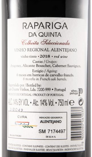 2018 Rapariga da Quinta Colheita Seleccionada red