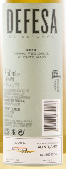 2019 Herdade do Esporão Vinha da Defesa white