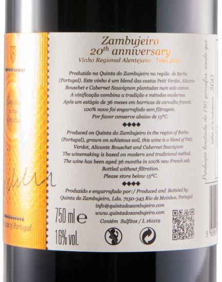 2016 Zambujeiro Especial Aniversário red