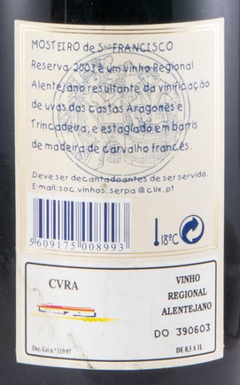 2003 Mosteiro de São Francisco Reserva red