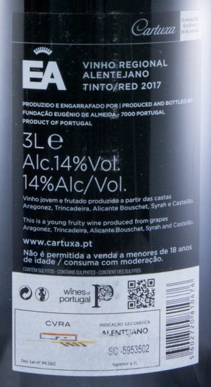 2017 Fundação Eugénio de Almeida EA tinto 3L