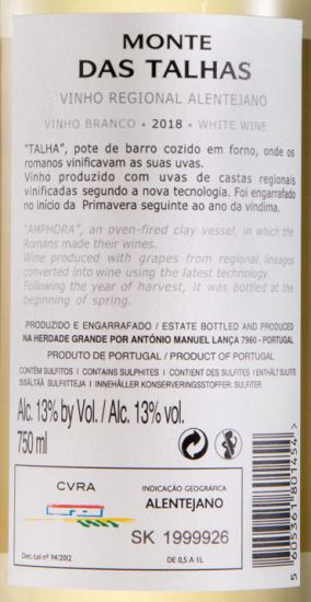 2018 Monte das Talhas white