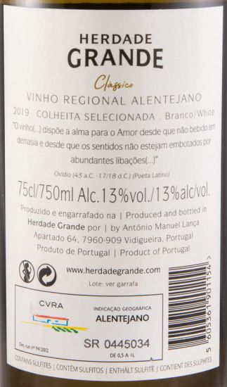 2019 Herdade Grande branco