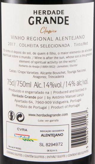 2017 Herdade Grande red