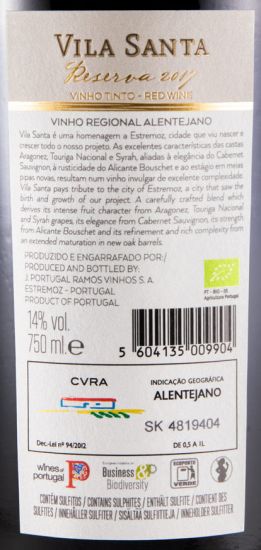 2017 João Portugal Ramos Vila Santa Reserva organic red