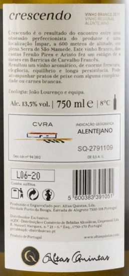 2019 Altas Quintas Crescendo branco