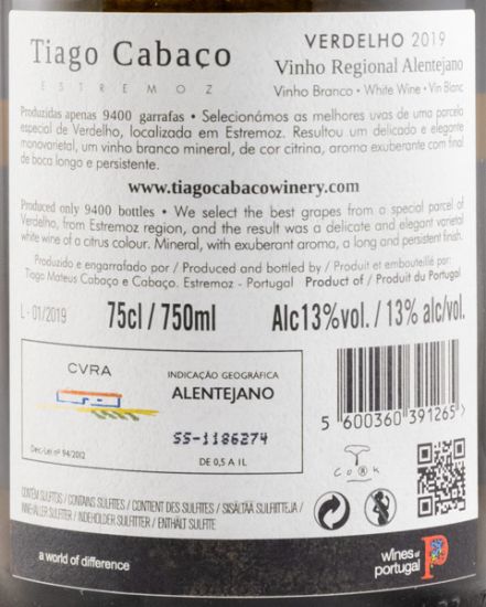 2019 Tiago Cabaço Verdelho white