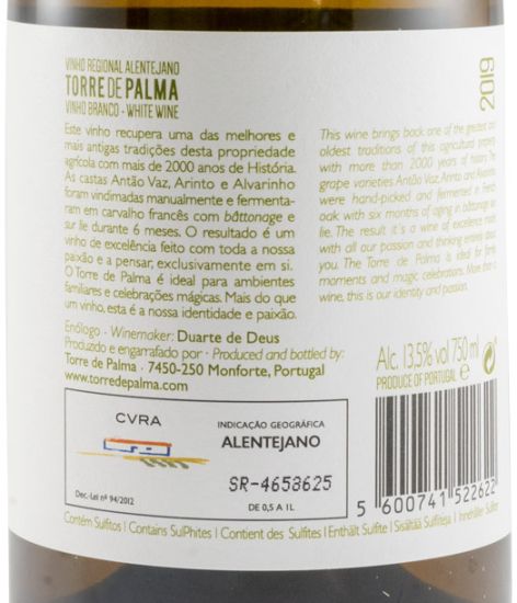 2019 Torre de Palma white
