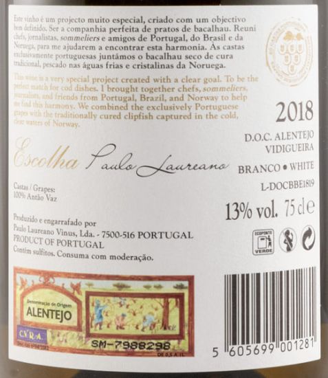 2018 Paulo Laureano Bacalhau Escolha white