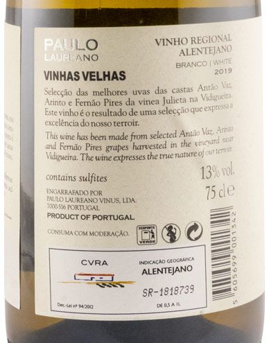2019 Paulo Laureano Vinhas Velhas white