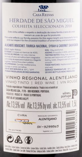 2018 Herdade de São Miguel Colheita Seleccionada red 1.5L