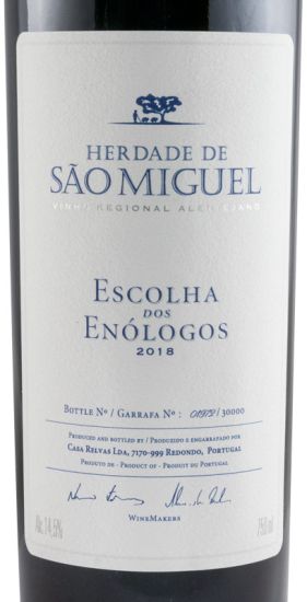 2018 Herdade de São Miguel Escolha dos Enológos red