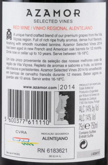 2014 Azamor Selected Vines red