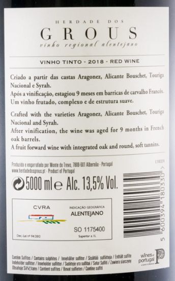 2018 Herdade dos Grous red 5L