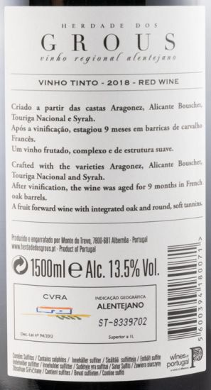 2018 Herdade dos Grous red 1.5L