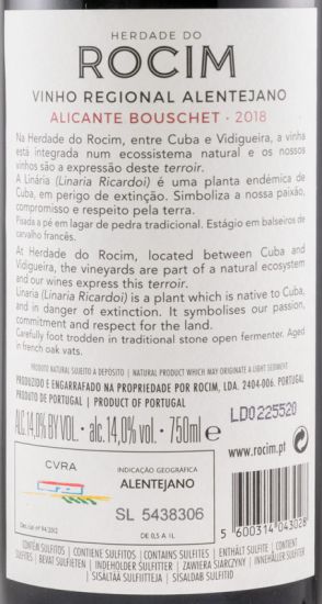 2018 Herdade do Rocim Alicante Bouschet tinto