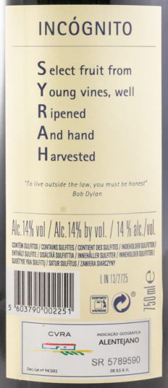 2013 Cortes de Cima Incógnito red