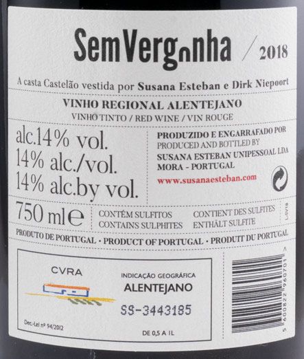 2018 Susana Esteban & Dirk Niepoort Sem Vergonha red