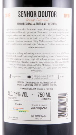 2019 Senhor Doutor Touriga Nacional Reserva tinto