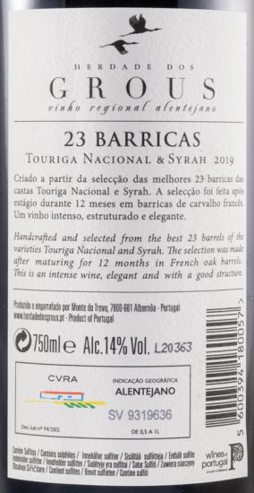 2019 Herdade dos Grous 23 Barricas red