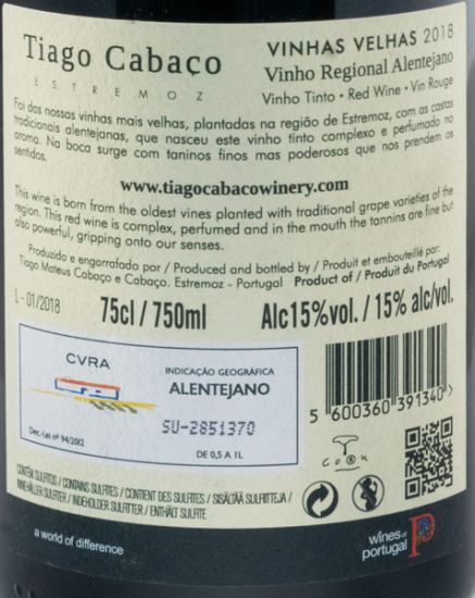 2018 Tiago Cabaço Vinhas Velhas tinto