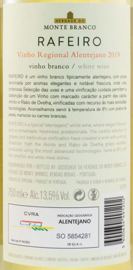 2019 Herdade do Monte Branco Rafeiro white