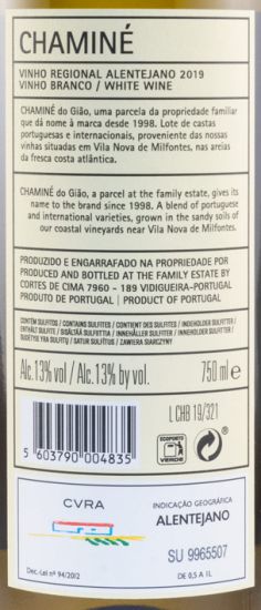 2019 Cortes de Cima Chaminé white