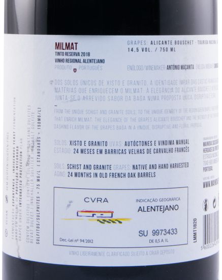 2018 Milmat Reserva tinto