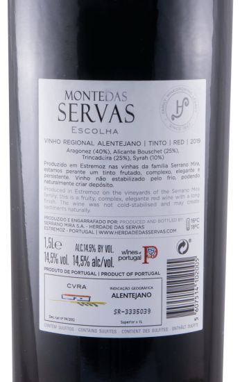 2019 Monte das Servas Escolha tinto 1,5L