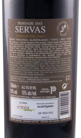 2015 Herdade das Servas Vinhas Velhas red