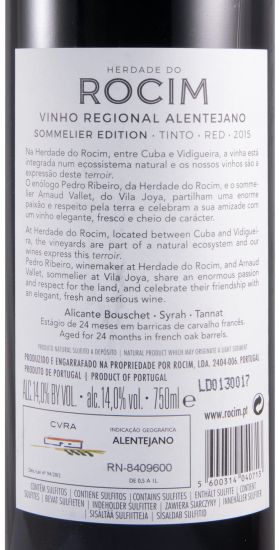 2015 Herdade do Rocim Sommelier Edition red