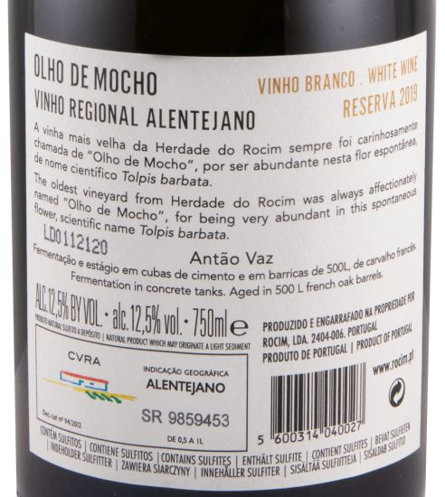 2019 Herdade do Rocim Olho de Mocho Reserva branco