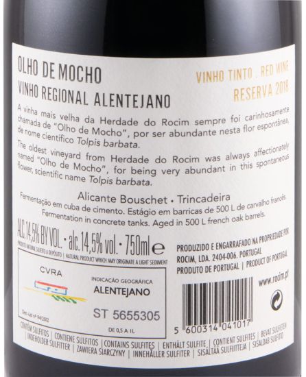 2018 Herdade do Rocim Olho de Mocho Reserva tinto