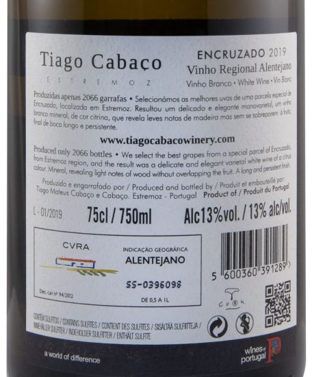 2019 Tiago Cabaço Encruzado branco