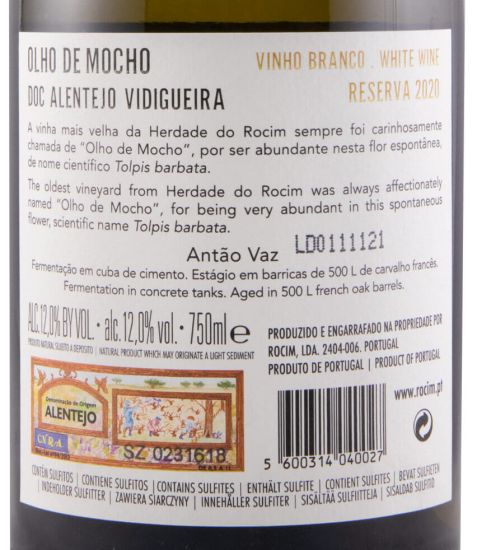 2020 Herdade do Rocim Olho de Mocho Reserva branco