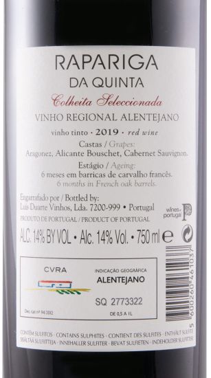 2019 Rapariga da Quinta Colheita Seleccionada red