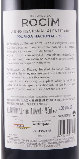 2019 Herdade do Rocim Touriga Nacional red