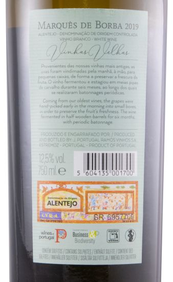 2019 João Portugal Ramos Marquês de Borba Vinhas Velhas branco