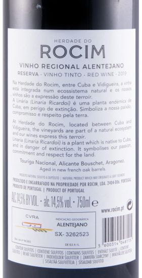 2019 Herdade do Rocim Reserva red