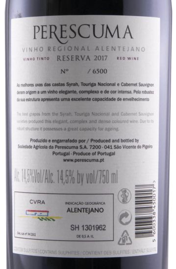 2017 Perescuma N.º 1 Reserva tinto
