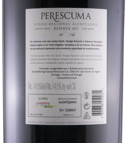 2017 Perescuma N.º 1 Reserva red 3L