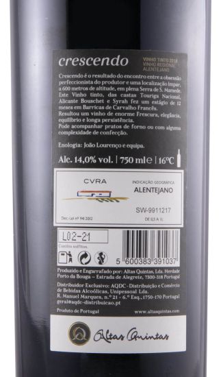 2018 Altas Quintas Crescendo red