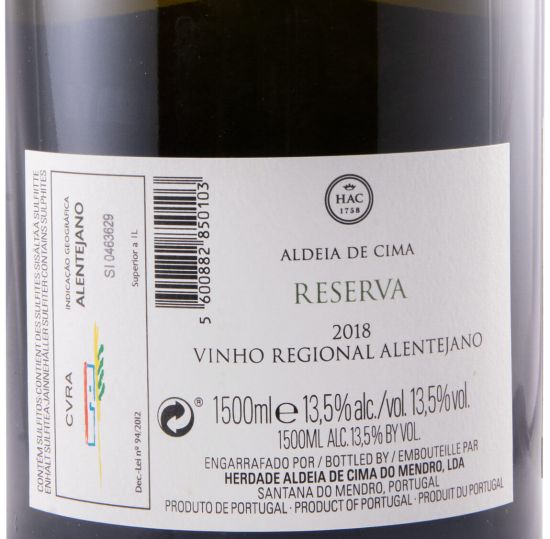 2018 Herdade Aldeia de Cima Reserva branco 1,5L