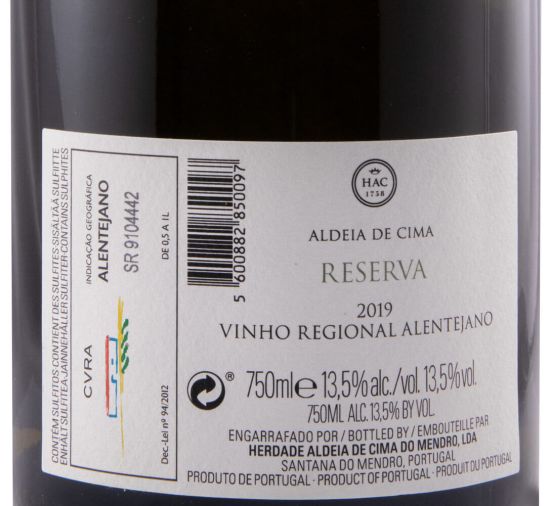 2019 Herdade Aldeia de Cima Reserva white