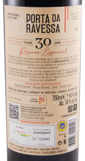 2017 Porta da Ravessa Reserva Especial 30 Anos Edição Limitada tinto