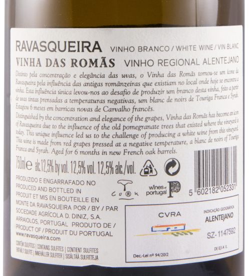 2020 Ravasqueira Vinha das Romãs Blanc de Noirs branco