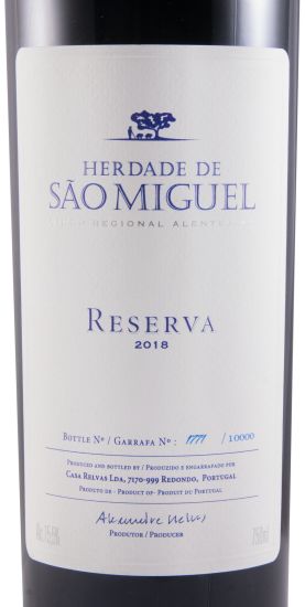 2018 Herdade de São Miguel Reserva red