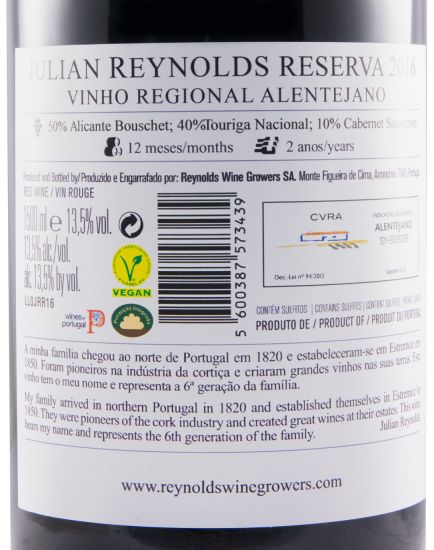 2016 Julian Reynolds Reserva red 1.5L