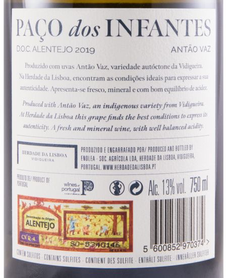 2019 Herdade da Lisboa Paço dos Infantes Antão Vaz branco