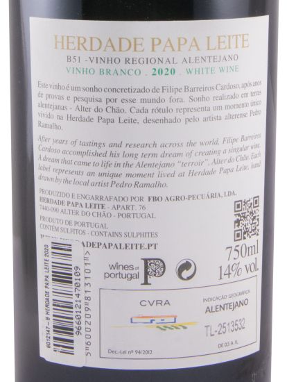2020 Herdade Papa Leite B51 branco